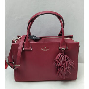 Kate Spade Palmer Drive Maryam Red Sangri Pebbled Leather Satchel Bag - NWT